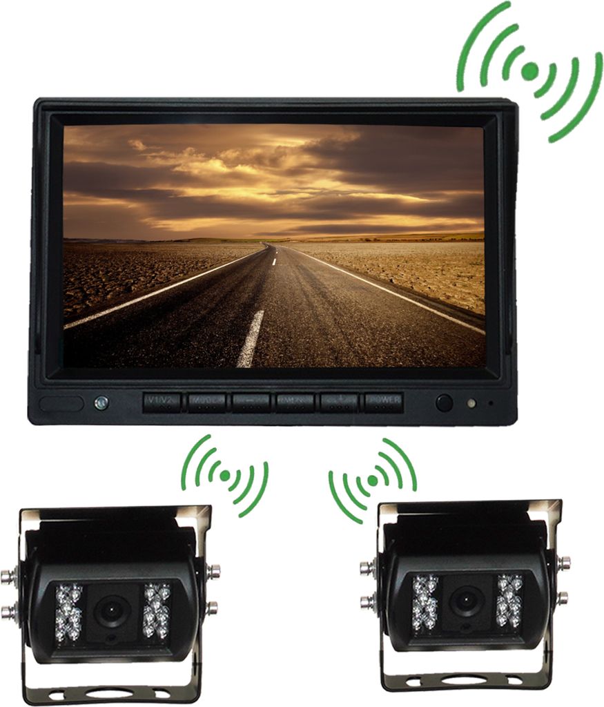 LKW Bus Anhänger Digital Funkkamera HD Rückfahrsystem Kabellos + 7" Monitor SET