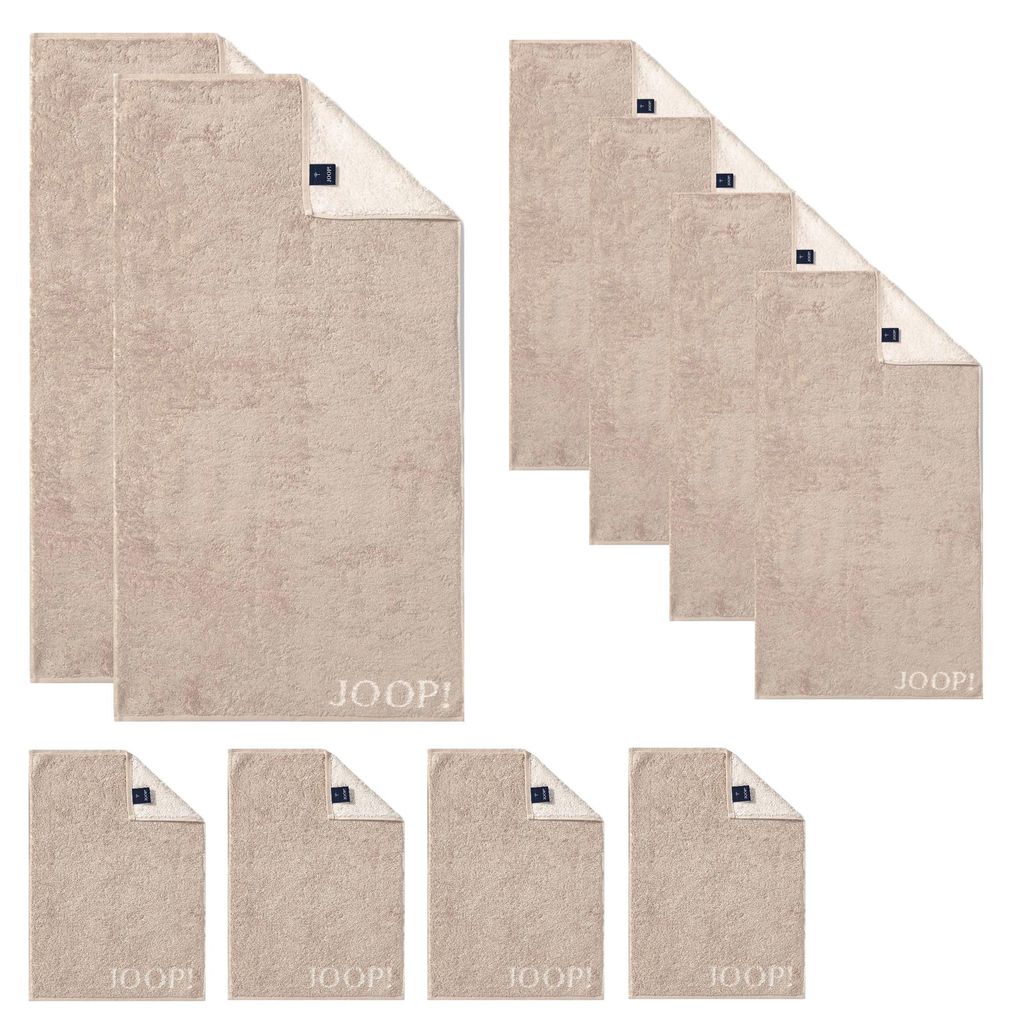 JOOP! 1600-76 Set 10-tlg. sand 2x Duschtuch 4x Handtuch 4x Gästetuch