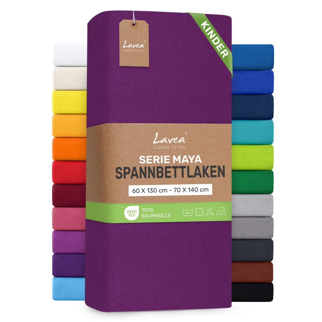 Lavea® Spannbettlaken Kinder 60x130cm - 70x140cm, Maya, Produktbild 