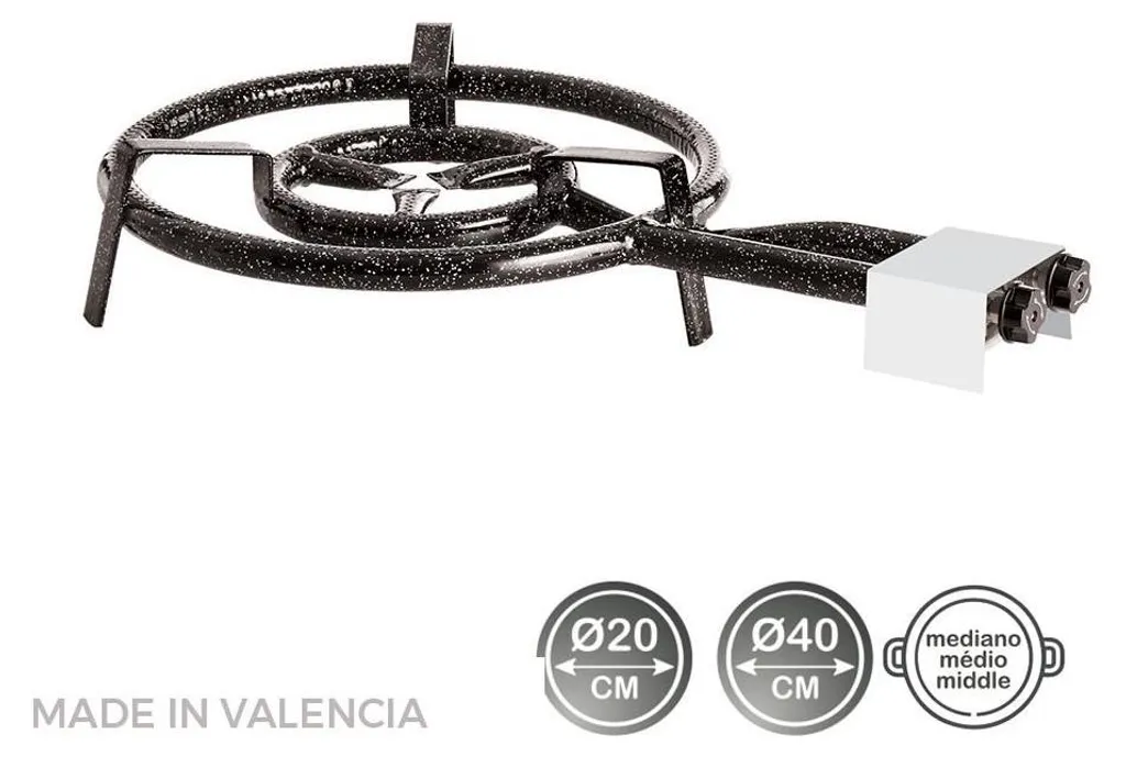 Réchaud paellero gaz 40 cm Vaello pour grands repas de famille