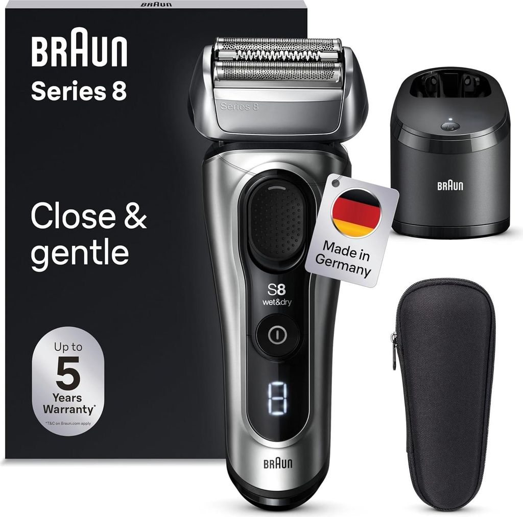 Braun Rasierer 218207 8567CC Series 8 silber/schwarz Produktbild 