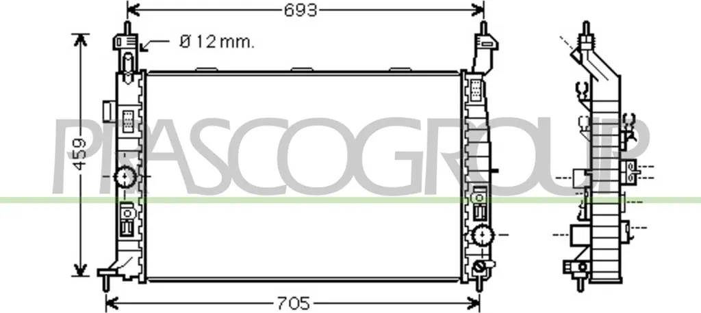 Radiateur refroidissement moteur Meriva X03 pour trajets urbains