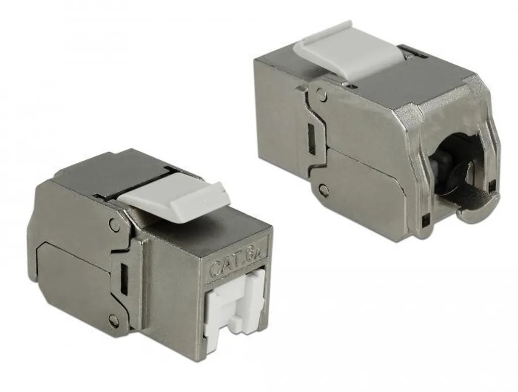 Module RJ45 Cat.6A STP auto-dénudant LSA avec clapet anti-poussière Delock