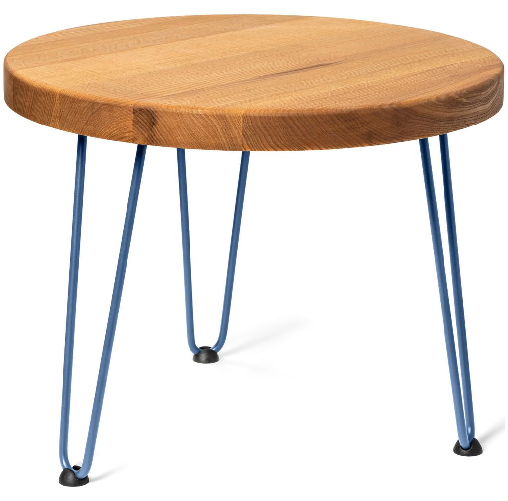 LAMO Manufaktur Couchtisch rund aus Holz 50 cm | Beistelltisch couch | Nachttisch Holz, Wohnzimmertisch klein, Kaffeetisch | Stärke: 40 mm, Farbe:...