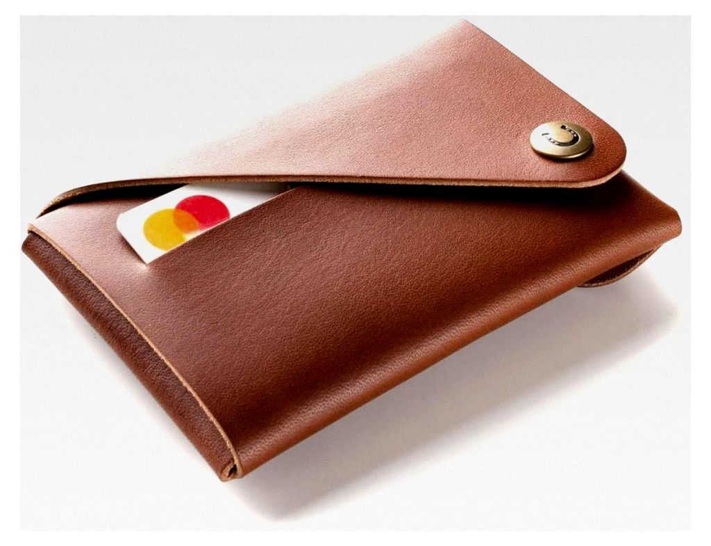 Herren Geldbörse, Damen Portemonnaie, Leder Kartenetui, Vollnarbenleder, Gefaltete Slim Wallet