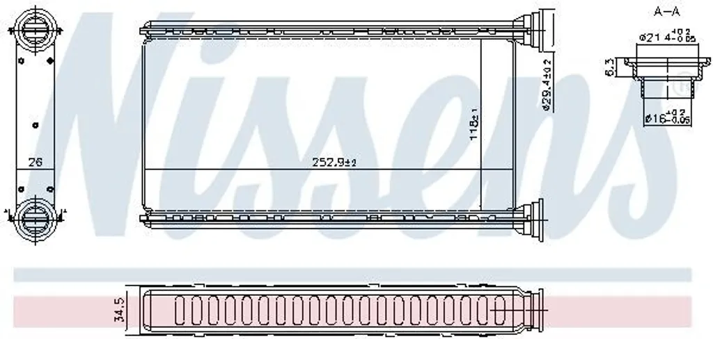 Échangeur thermique chauffage habitacle pour Subaru XV et Levorg I