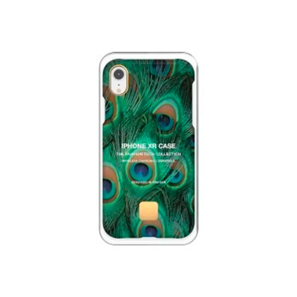 Étui pour iPhone Xr imprimé paon Happy Plugs coque fine bleu