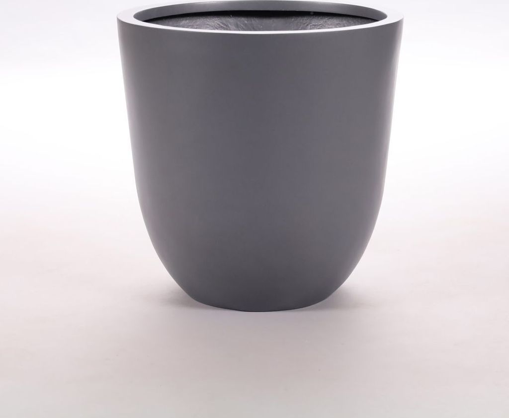 Elegant Einrichten | Pflanzkübel | Fiberglas | anthrazit metallic | rund konisch | D40xH40cm