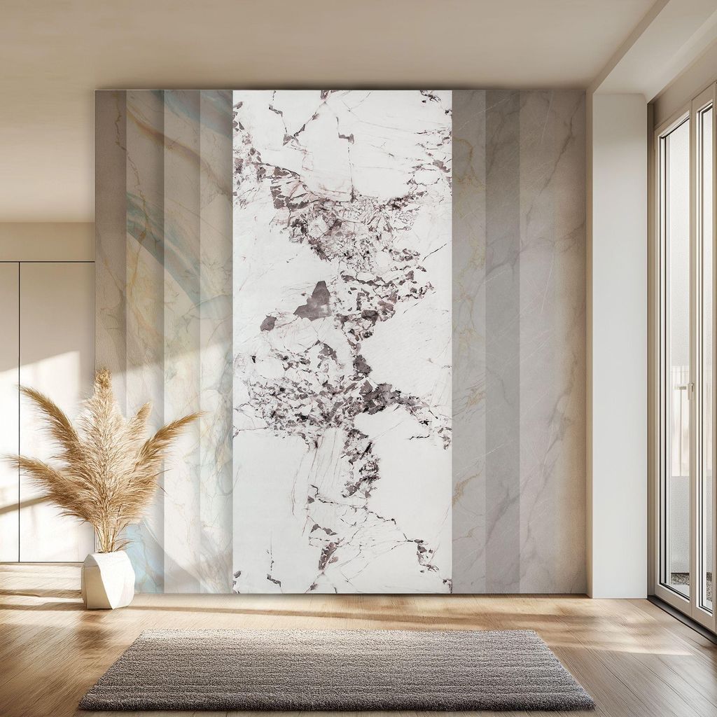 HEXIM Marmorplatten Optik 10 Stück 280x122 cm SPC Kunststoff Innen & Außenbereich Granit Steinoptik - Duschrückwand Küchenrückwand Spritzschut...