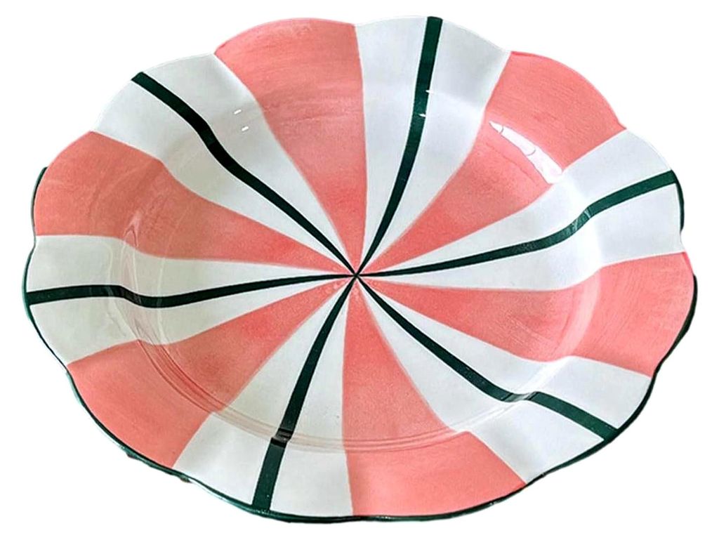 Reis-Dessert im Keramikgeschirr – 20,3 cm großer Teller, rosa