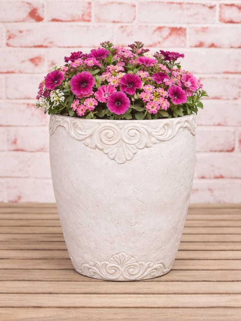 AltoBelli Blumentopf ADELINA Zement Antik Grau Patina 13x11 Produktbild 