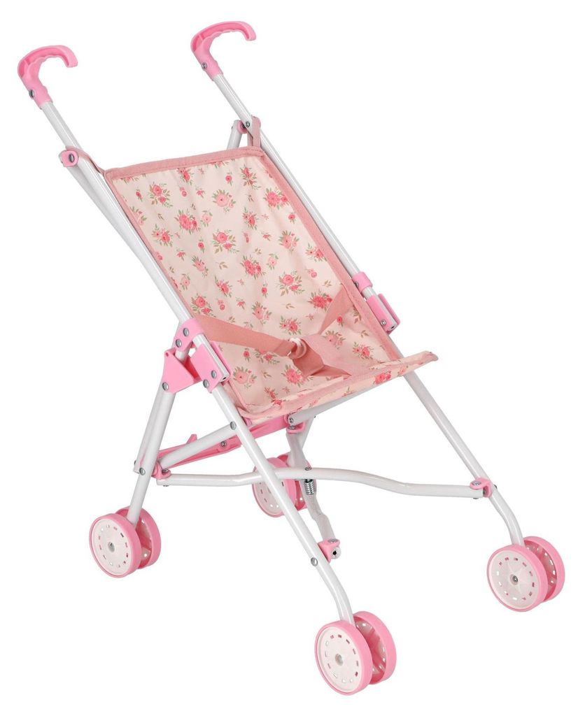 KiddyGo Puppenbuggy rosa Blume - Spielzeug Buggy für Puppen