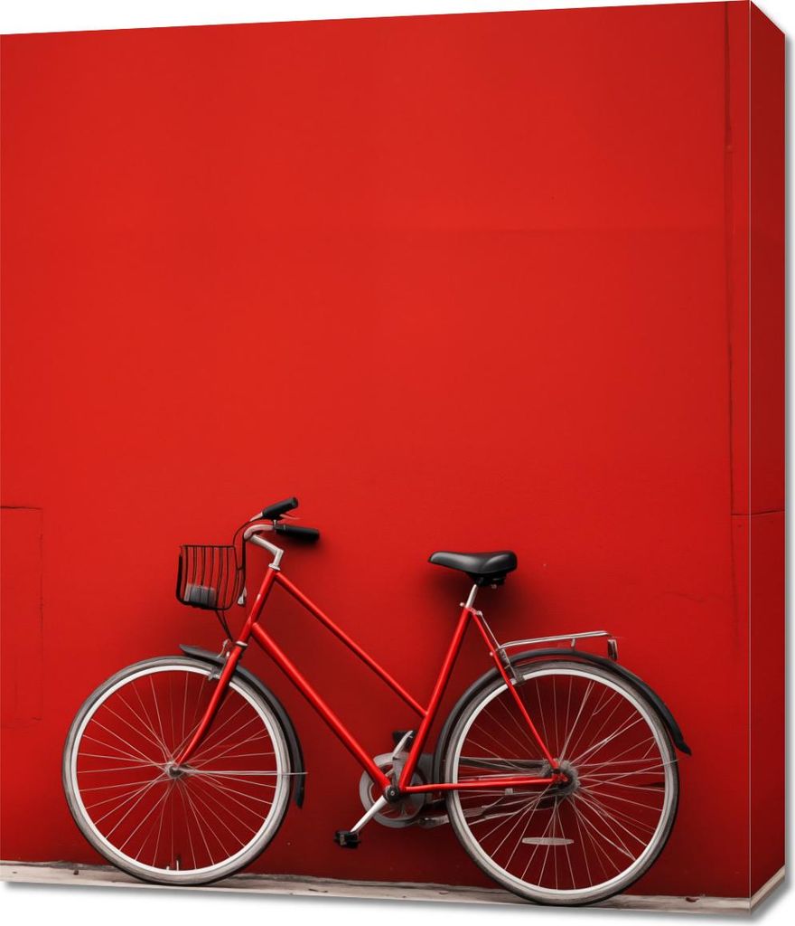 Bild 60x70cm Rotes Fahrrad