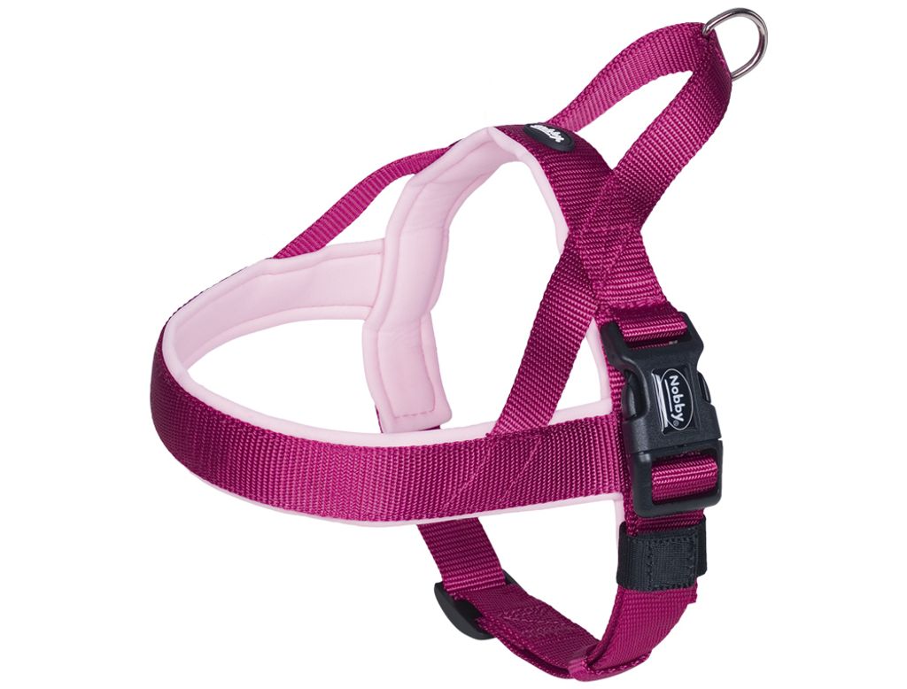 Nobby NORWEGER Geschirr "Classic Preno" L: 60-76 cm + 46 cm, B: 25/35 mm himbeere / pink