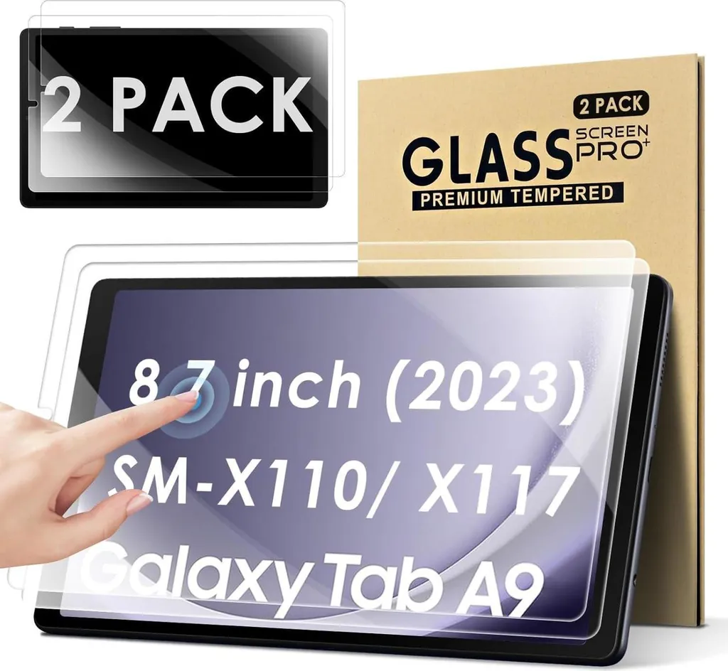 KATUMO Lot de 2 Verres Trempés Samsung Tab A9 8.7 2023 Dureté 9H