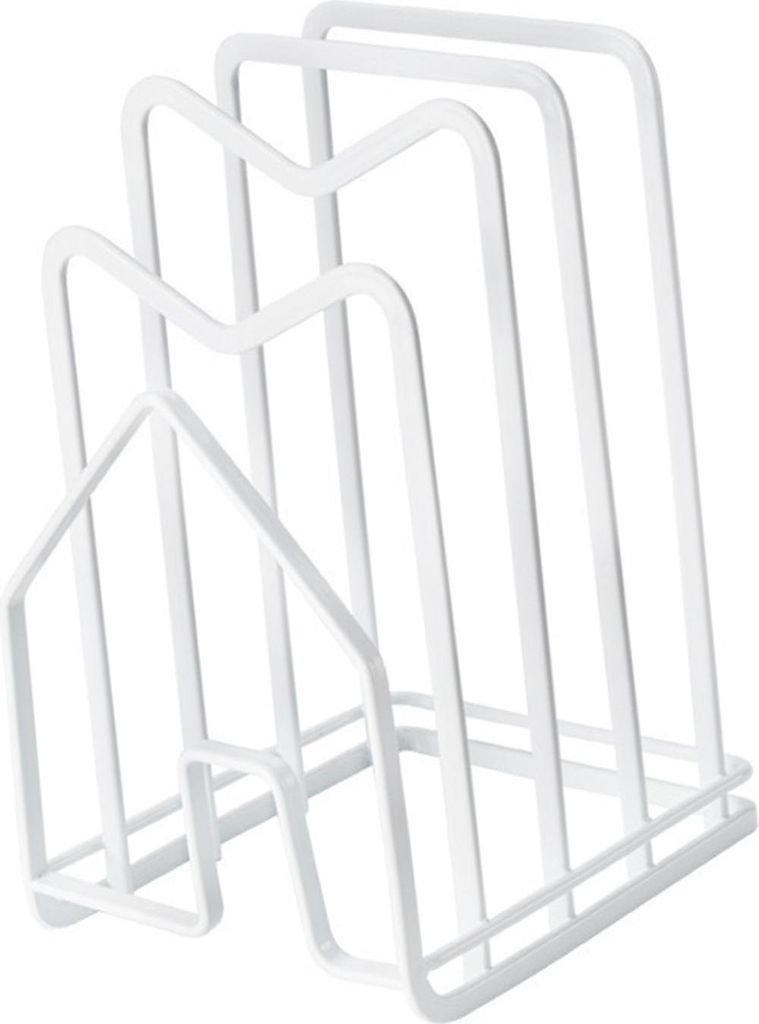 Schneidebrett Aufbewahrungsregal Multifunktional Topf Pfanne Deckel Ständer Halter Eisen Gute Belüftung Küchenarbeitsplatte Organizer Weiß Stan...