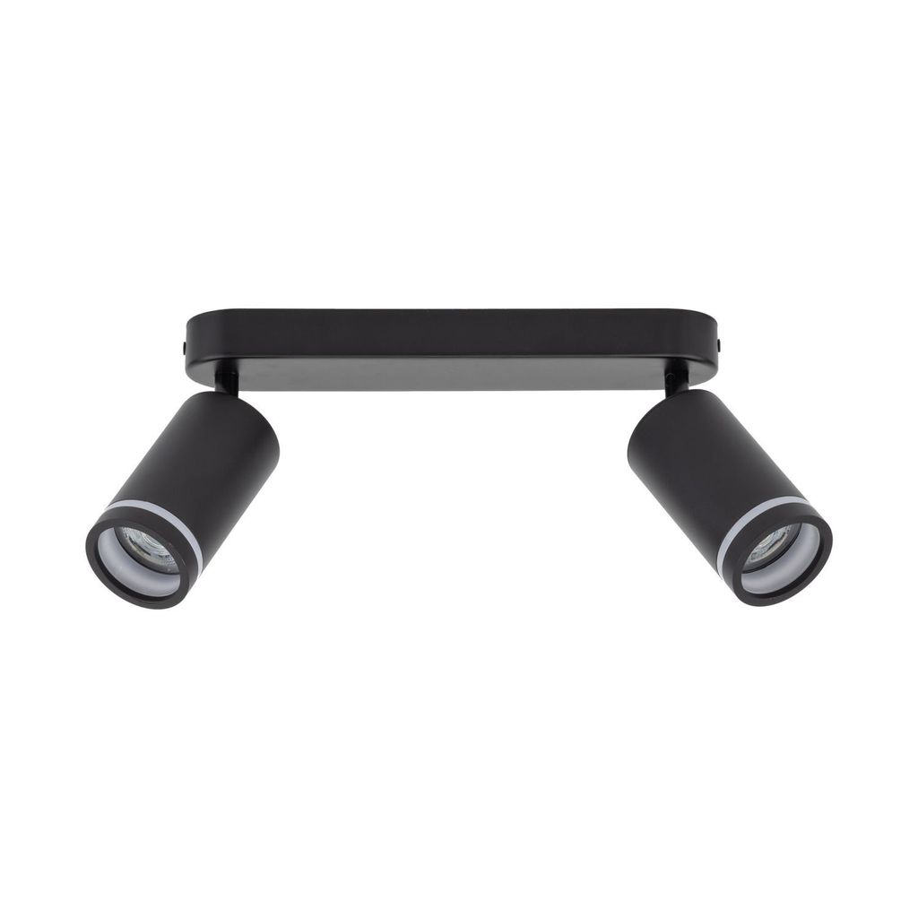 Deckenspot Metall GU10 verstellbar Schwarz 2-flammig länglich Modern Deckenstrahler