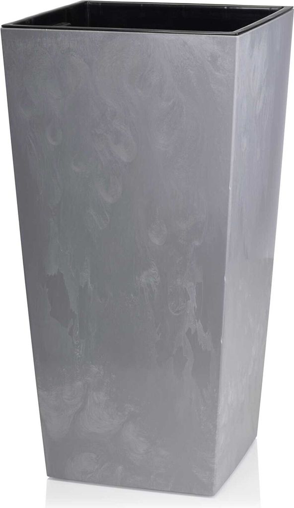 HowHomely Porto kvetináč 67,7 cm vysoký, kvetináč, sivý Obrázok produktu 