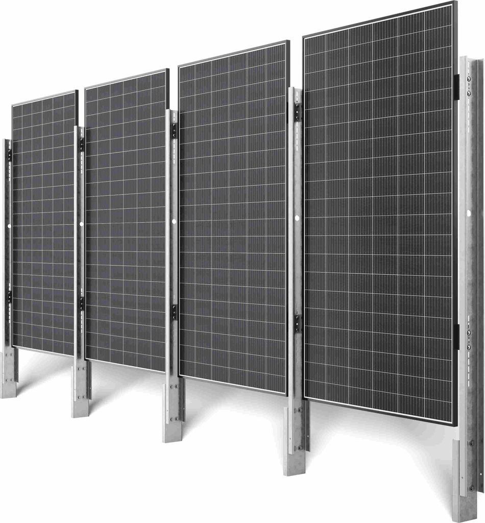 3x Solar Panel Vertical Agrar Photovoltaik PV Freiland Unterkonstruktion Montagesystem Freilandanlage