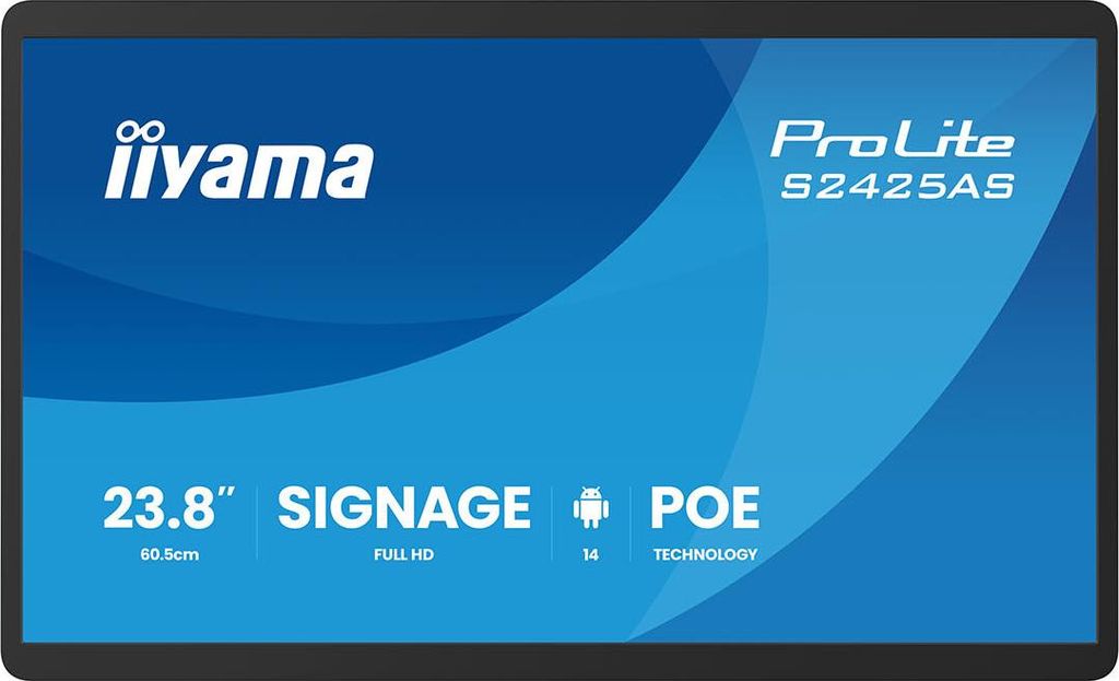 iiyama ProLite S2425AS-B1P, Public Display, (FullHD, IPS, POE, HDMI