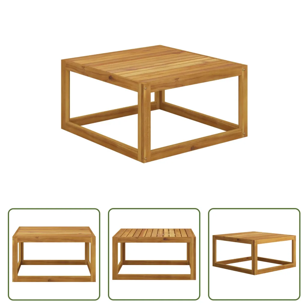 Tavolino Basso Acacia 68x68x29 cm | Design Rustico The Living Store - 6