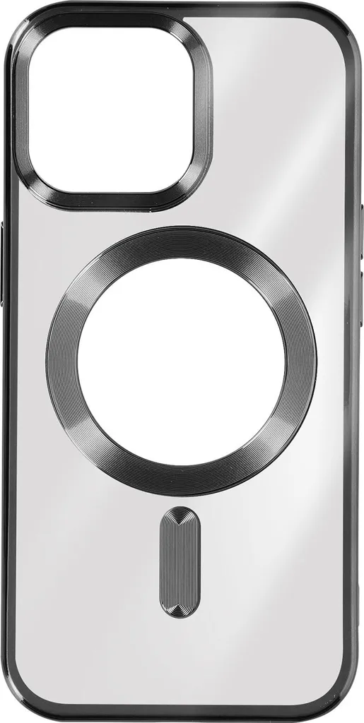 Cover MagSafe iPhone 15 Pro Silicone Nero - Protezione Fotocamera