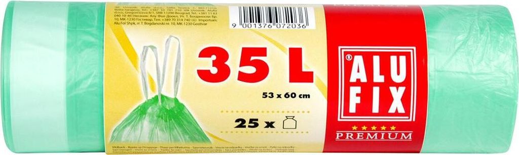 AluFix, sacchi per bidoni da 35 litri 25 sacchi con Immagine del prodotto 