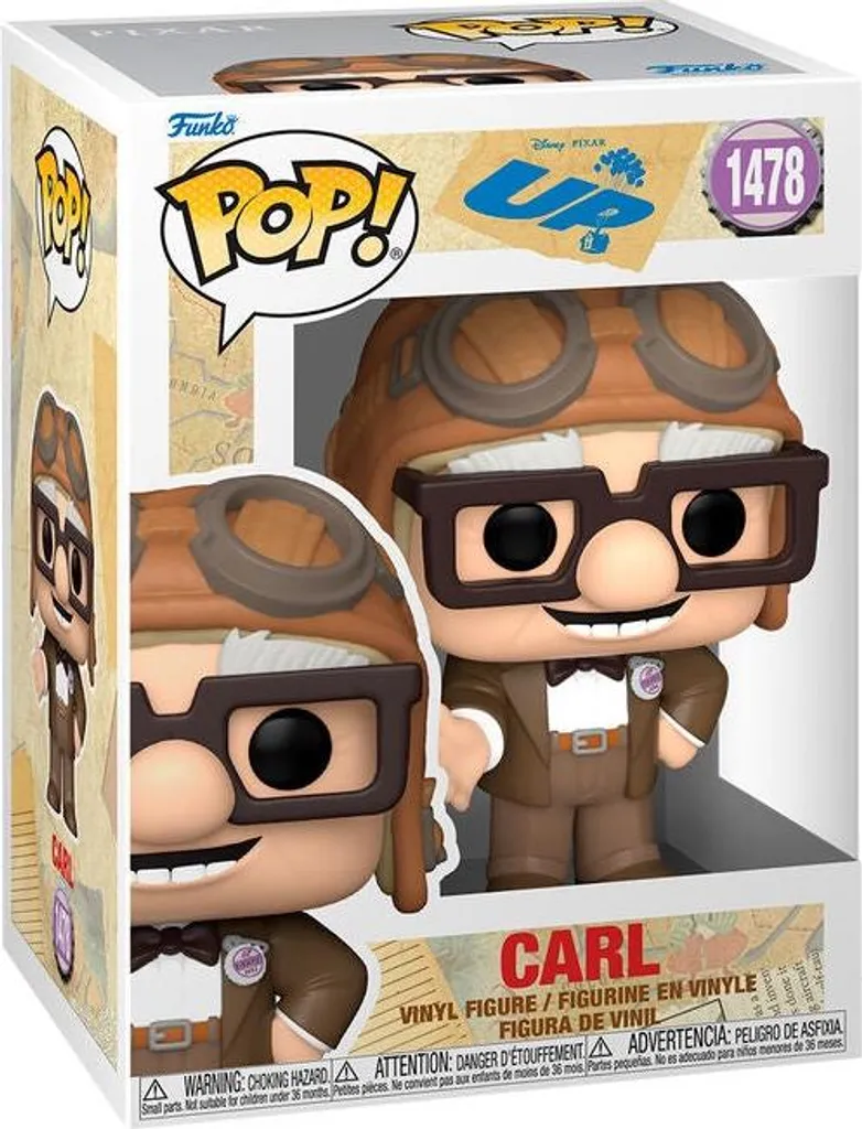 Figurine Carl Là-haut Robuste - Le Cadeau Disney Durable et Articulé