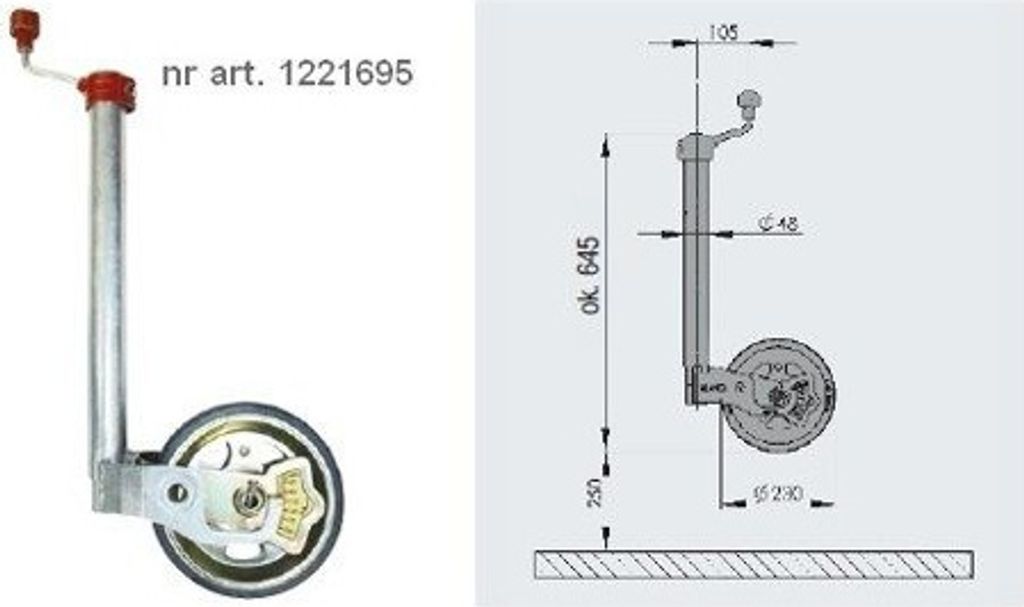 Stützfuß Anhänger 300 kg mit integrierter Radlastanzeige Produktbild 10