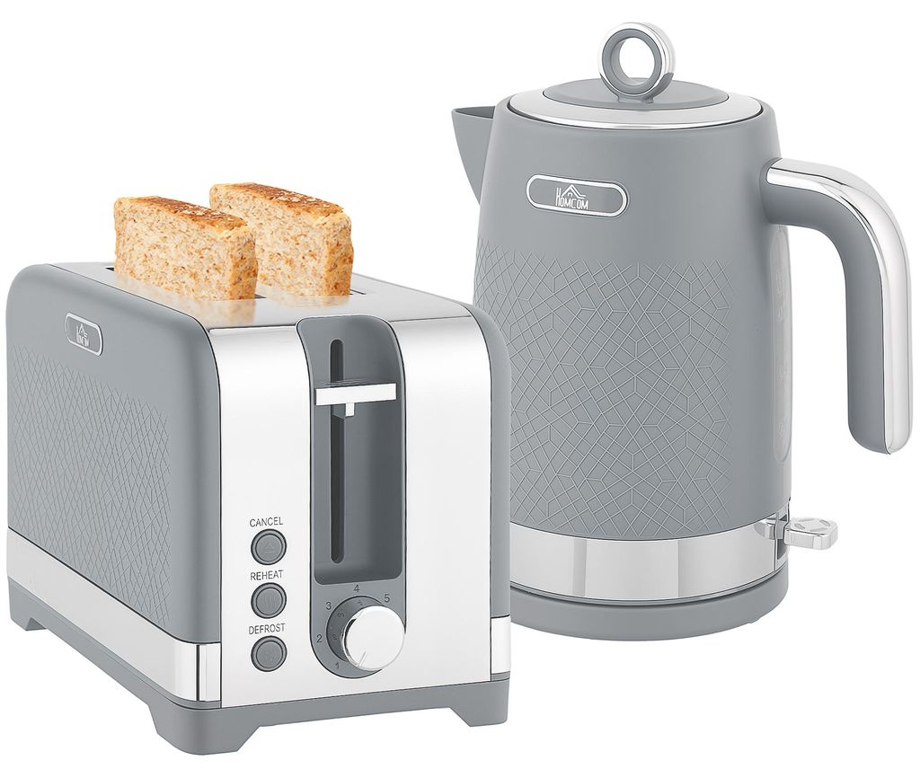 HOMCOM 2200 W Wasserkocher- und Toaster-Set mit Thermostat, Produktbild 