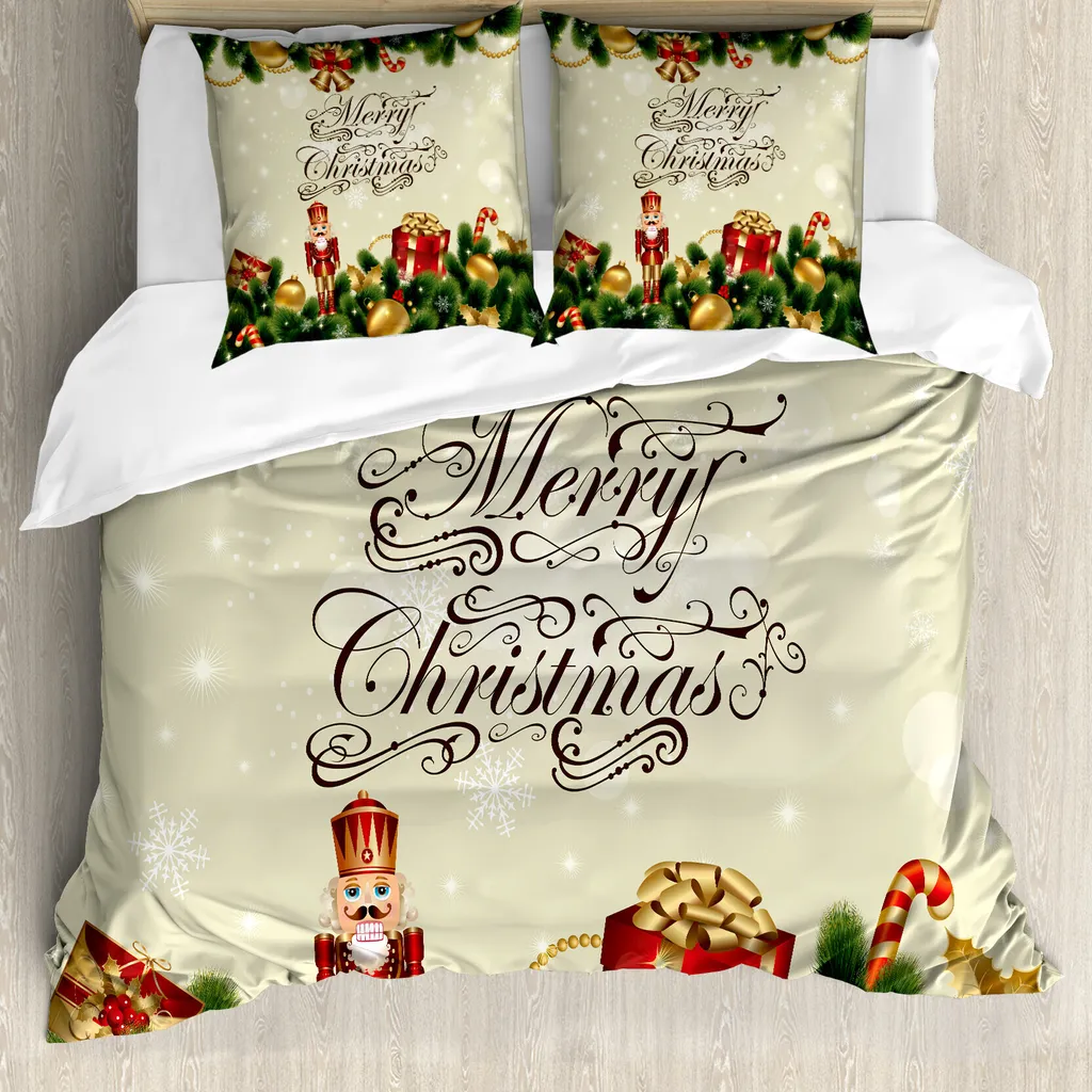 Copripiumino Natale Abakuhaus 155x220 Noel Ribbons - Design Anallergico