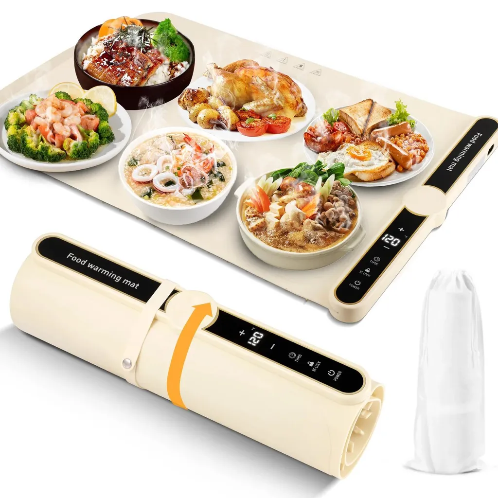 Tapis chauffant pliable pour aliments : la solution contre les plats froids