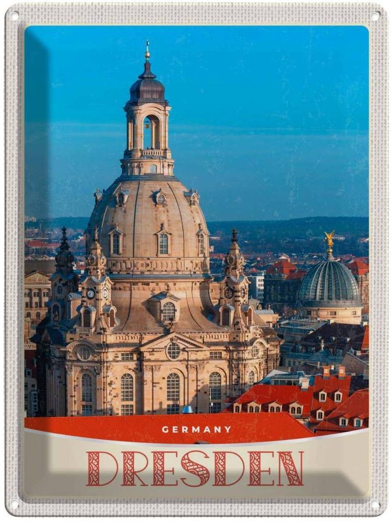 vianmo Blechschild 40x30 cm Dresden Deutschland Architektur Porträt Bildmotiv Reisemotiv Abenteuer Reisen Urlaub