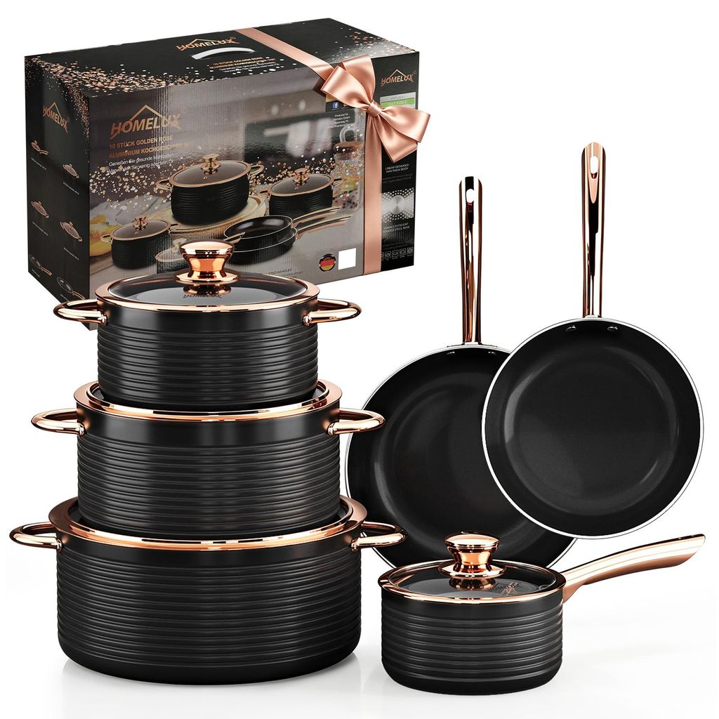 Topfset, HOMELUX 10tlg Induktions Töpfe Set, Aluminiumguss Produktbild 