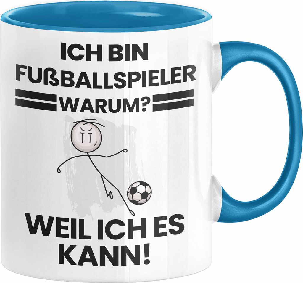 Fußballspieler Geschenk Tasse Lustiger Spruch Ich Bin Fußballspieler Warum Weil Ich Es Kann Geschenkidee Bester Fußballspieler Geburtstag Kaffee...