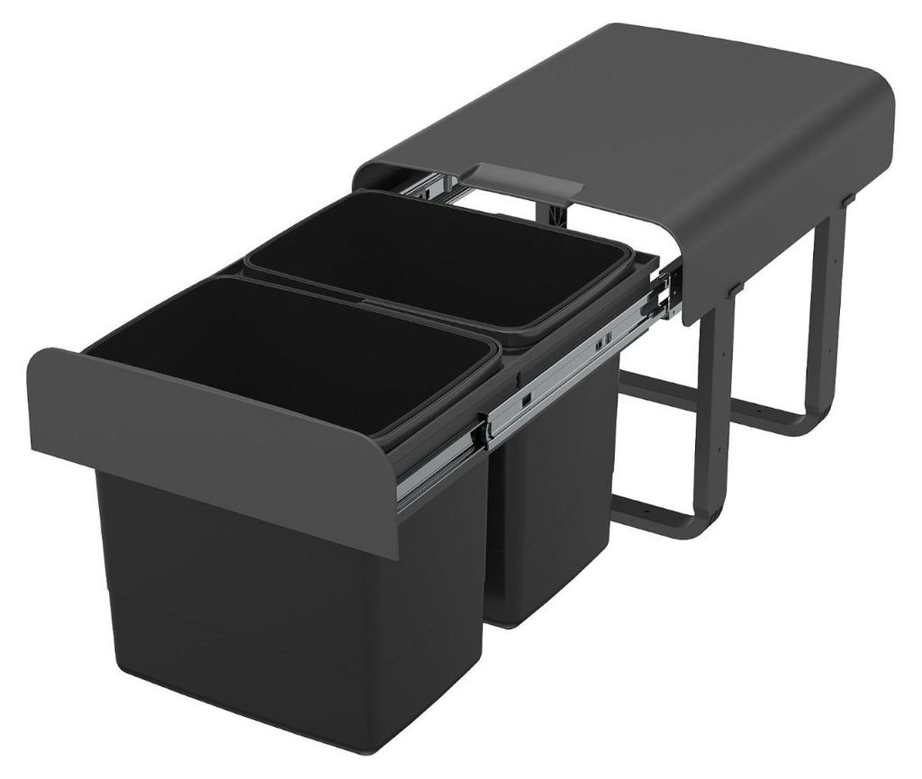 Ekotech Abfallsammler EKKO.22 oriongrau 2x 15 Liter Produktbild 