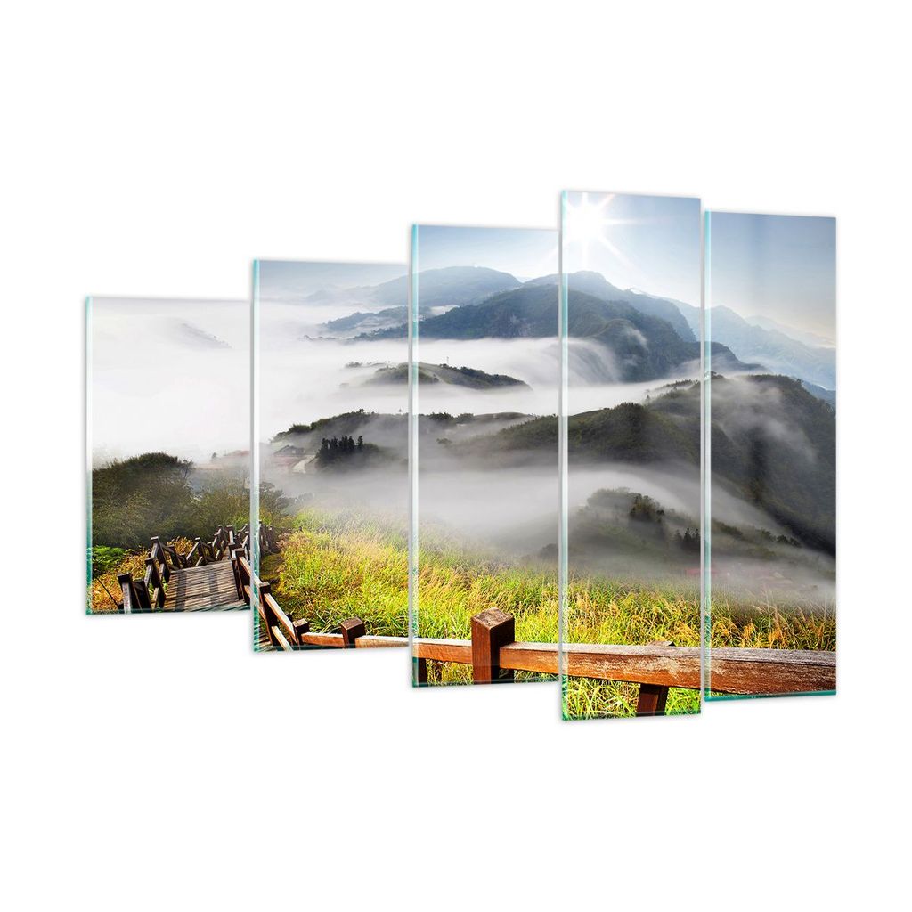 Bilder auf glas - Asien schönheit berg landschaft - 150x100cm - Glasbilder - Wandbilder - Kunstdruck - Wanddekoration aus Glas - Glas Bilder - Wan...