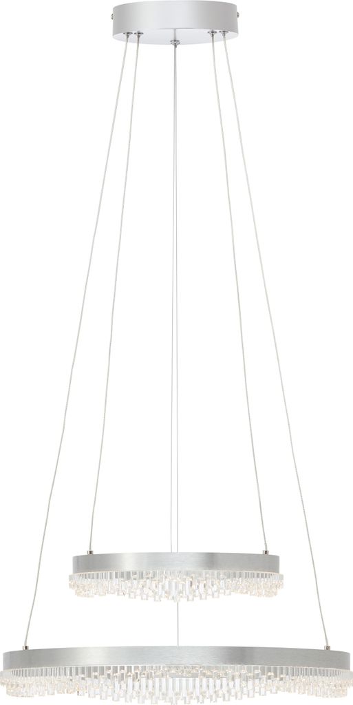 BRILLIANT Pendelleuchte 50cm Aurora silber IP20 dimmbar LED integriert