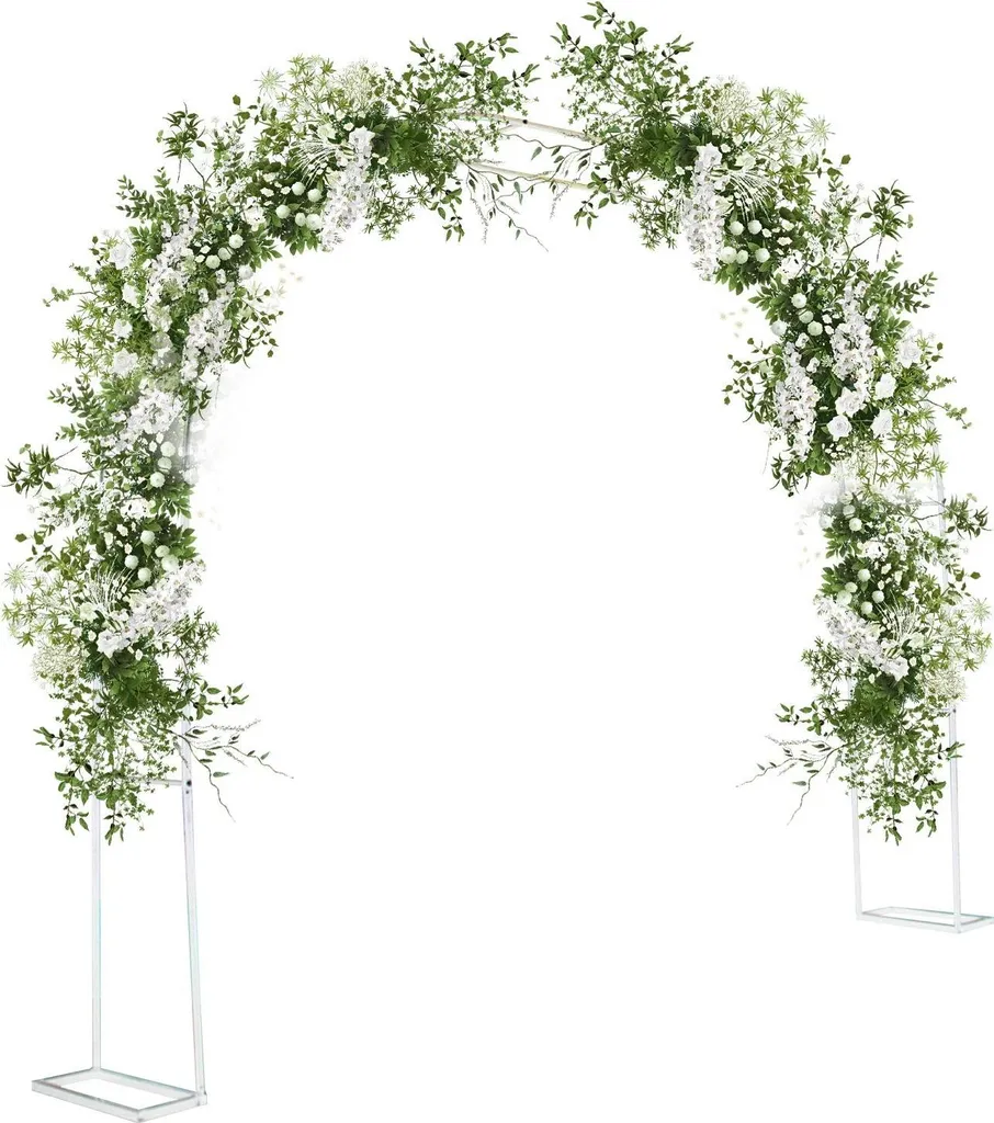Arche de jardin en métal blanc taille XS pour roses et plantes grimpantes