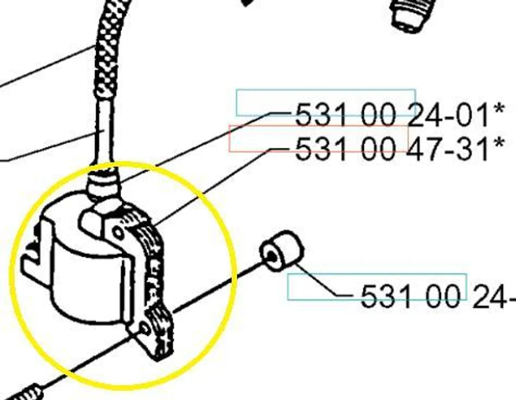 Module d'allumage 132R haute tension Husqvarna 531004731 robuste