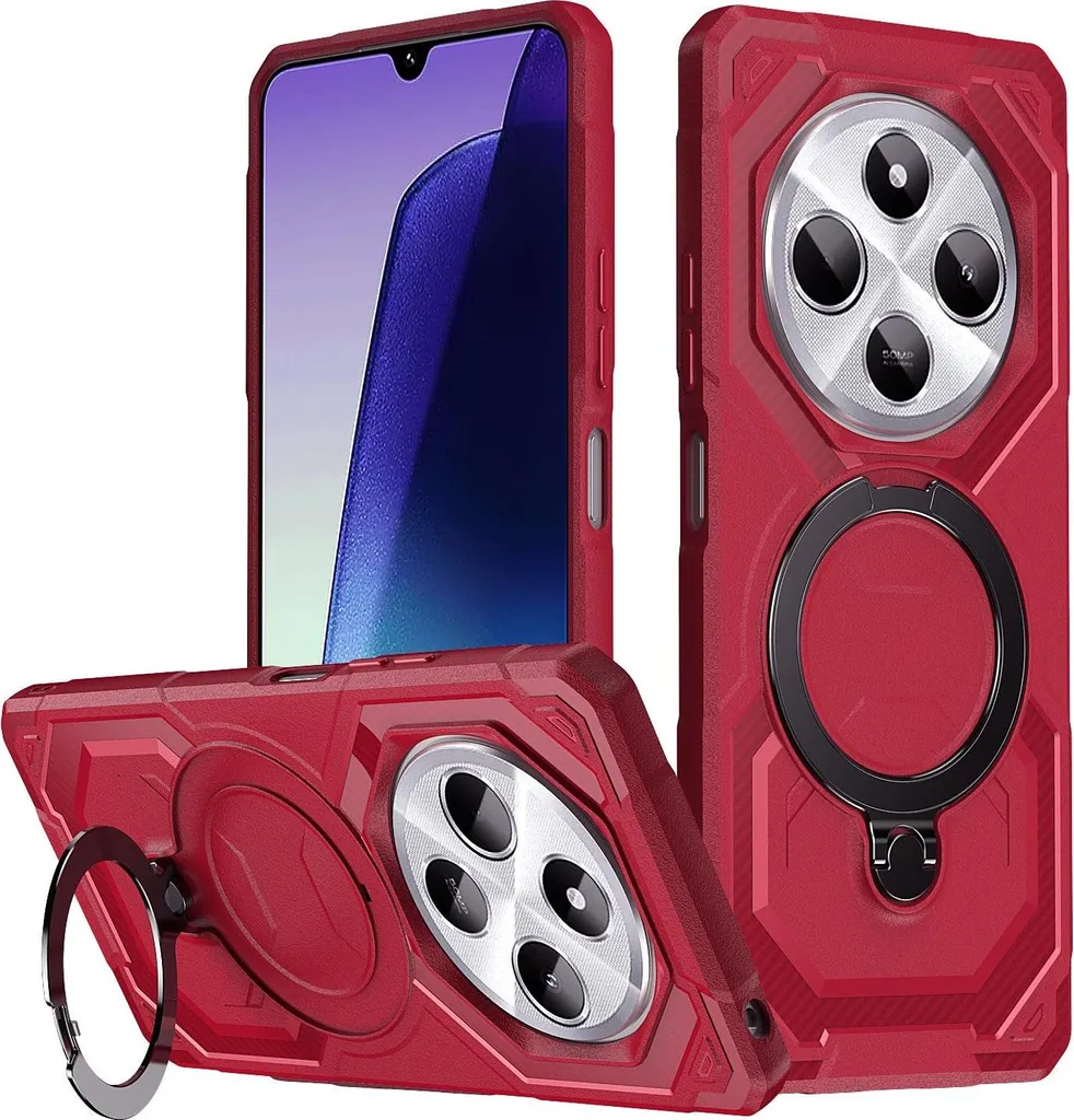 Phonesta IronLock MagSafe Cover per Xiaomi Poco C75 Redmi 14C Rosso
