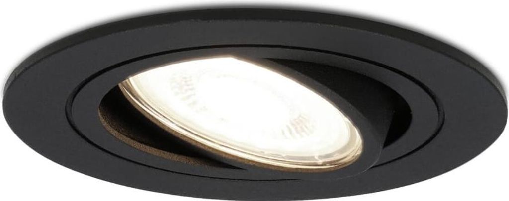 hoftronic LED Einbaustrahler 4W 345lm 4000K Dimmbar Schwarz