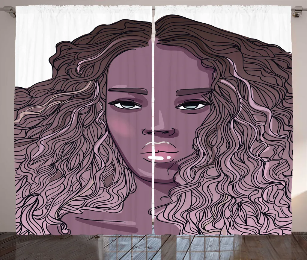 Rideau Large 280x225 cm pour Cacher le Vis-à-vis Style Artistique