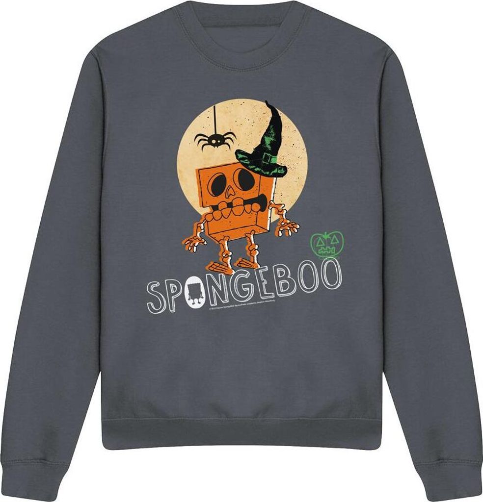 SpongeBob SquarePants - "Spongeboo" Sweatshirt für Herren/Damen Uni TV12595 (L) (Holzkohle)