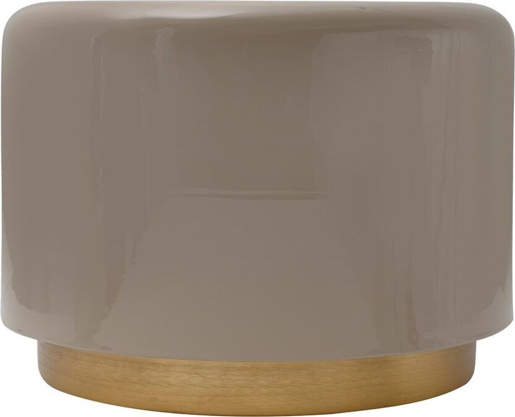 Qiyano Beistelltisch rund Hochglanz aus 100% Eisen Metall Ablage Wohnzimmer Nachttisch Couchtisch Sofa Pflanzenständer Retro Paris Handgefertigt H...