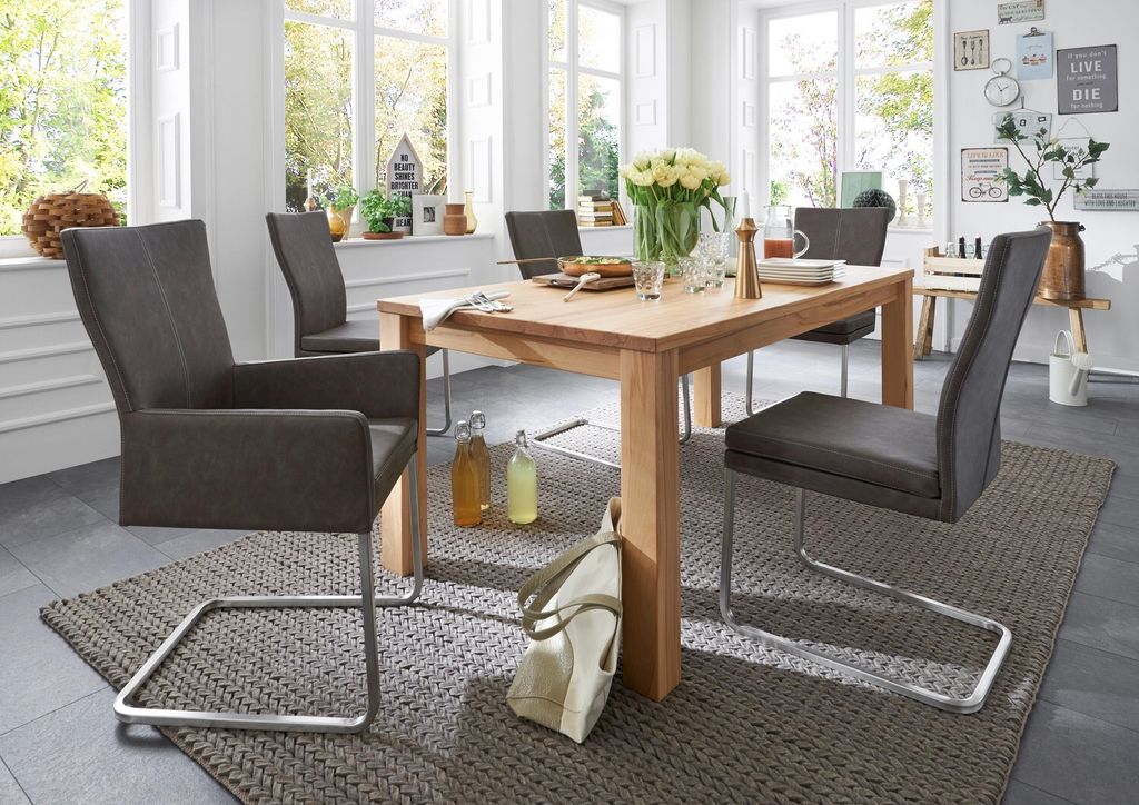 Auszugstisch Bea 180x100+2x47 cm Tisch inkl. Auszug Esstisch Kernbuche Massiv