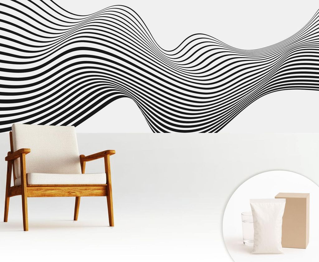 Fototapete - 250x104 cm - Tapete - Wandtapete - Wandbilder - Dekofolie - Tapete Folie - Wand - Dekoration - Wohnzimmer - Dynamische Abstraktion