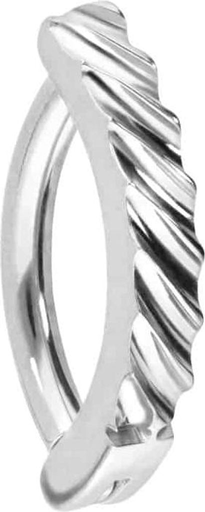Ohrpiercing, Nasenpiercing, Septum Piercing Titan Bauchnabelclicker BOGEN + GERIFFELTE STRUKTUR