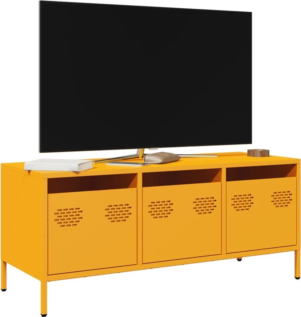 Mobile TV Giallo Senape Maison Exclusive in Acciaio - Design 101,5cm