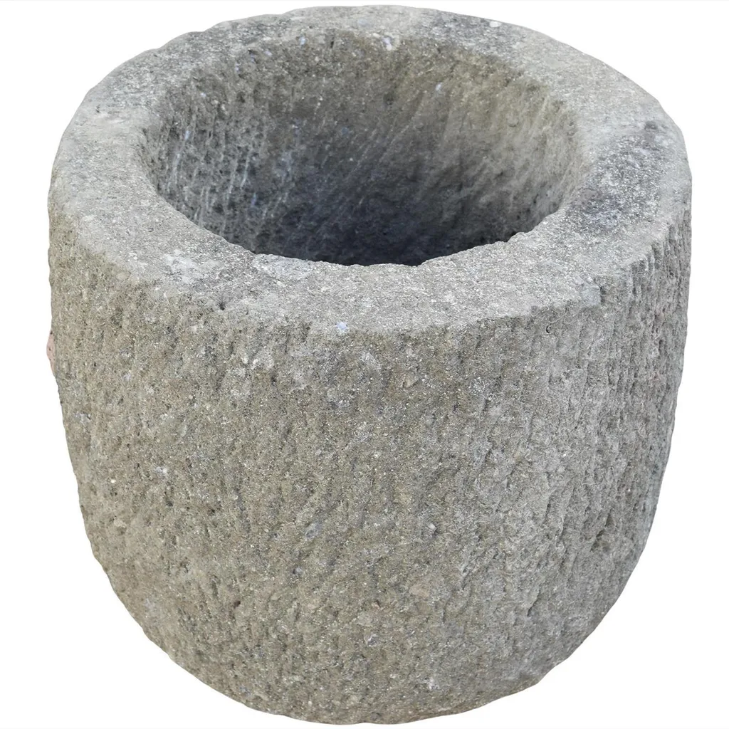 Jardinière en Pierre Korba Résistante au Gel et Intempéries Gris 52 cm